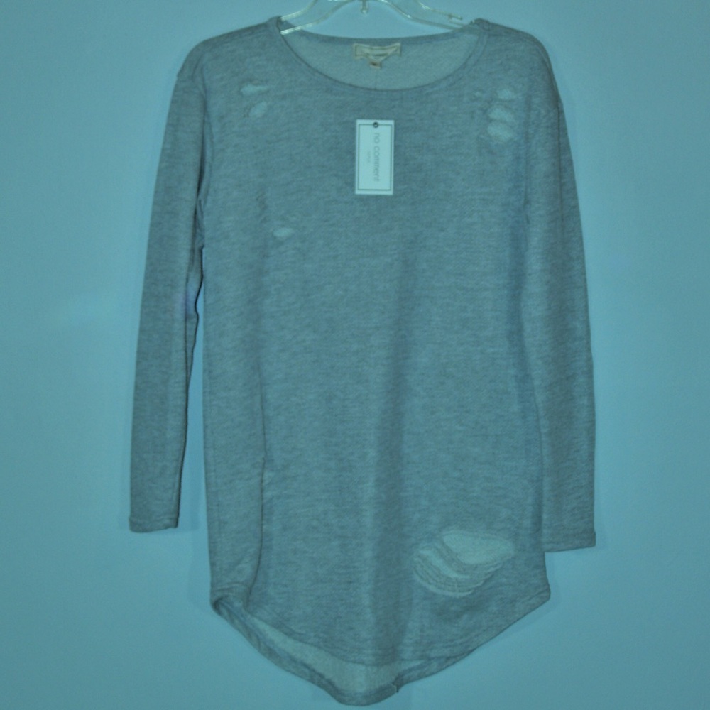 Distressed sweater dress